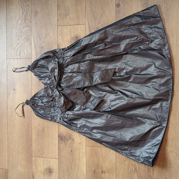 MAX STUDIO Gunmetal BOW TIE Dress LUREX Blend  M - Picture 3 of 12